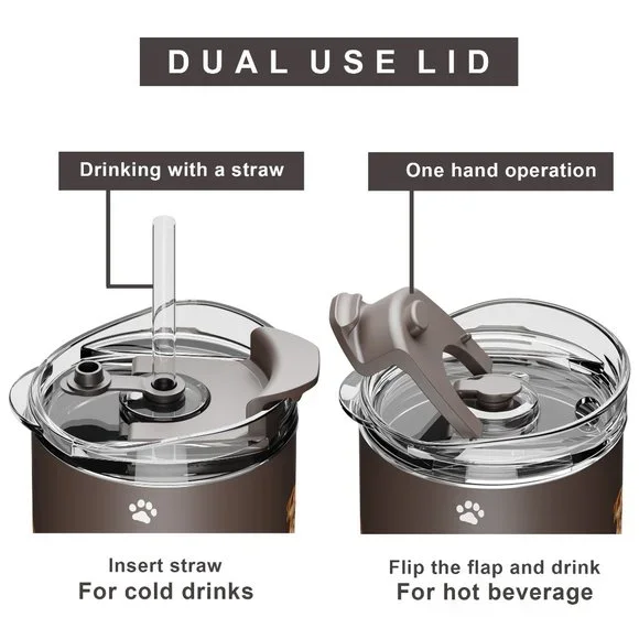 Beagle Serengeti 40 Oz Ultimate Tumbler with Handle and Straw - Picture 5 of 11